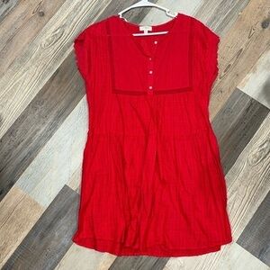 Red umgee peasant dress